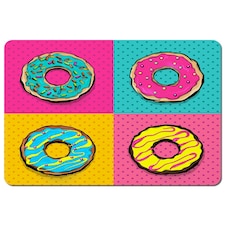 Set doughnut sweet food, donut cartoon pop art style (Placemat)