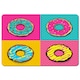 image 1 of Set doughnut sweet food, donut cartoon pop art style (Placemat)