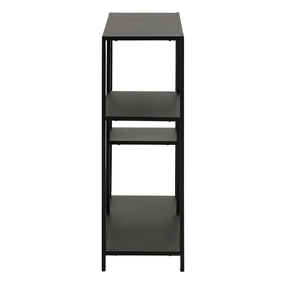 image 1 of Newcastle Asymmetrical Bookcase with 3 Shelves in Matt Black