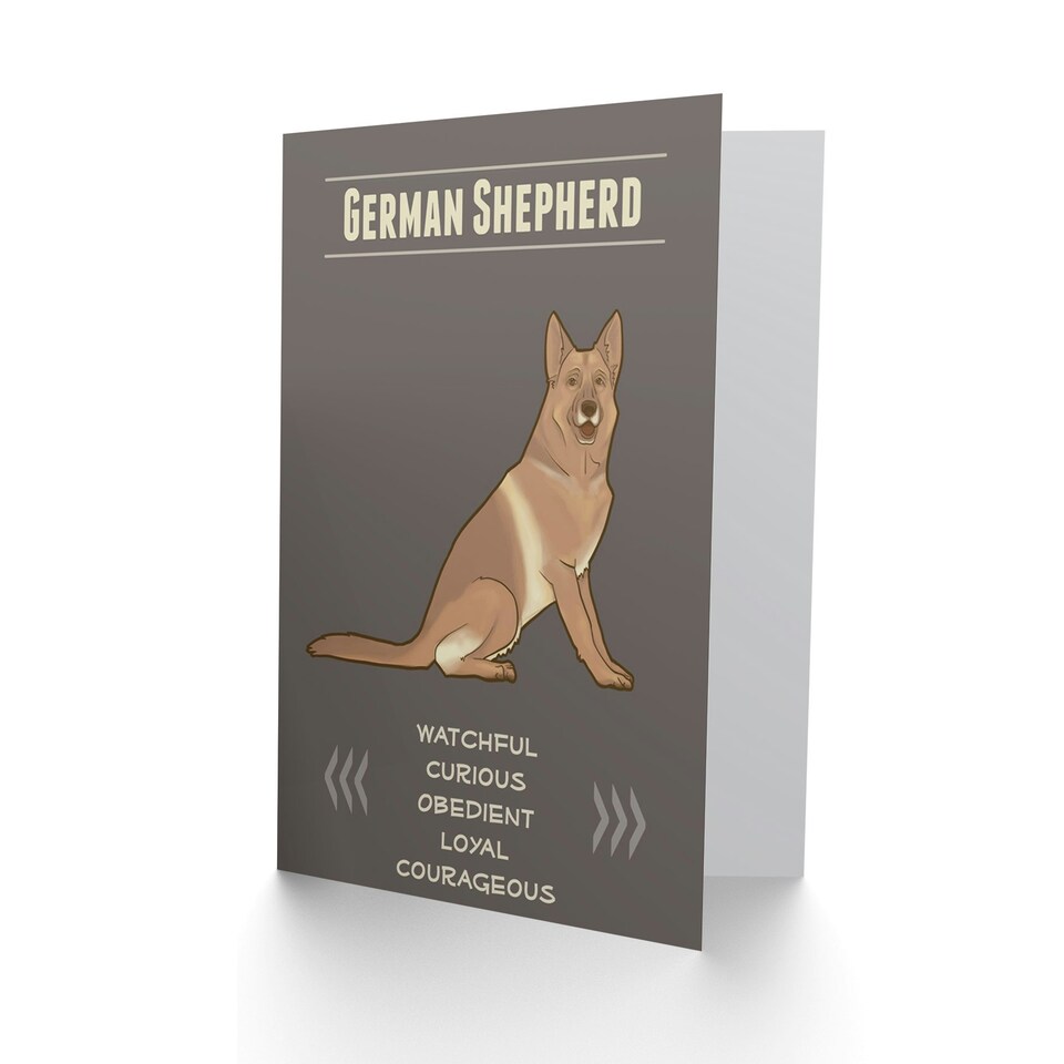 image 1 of German Shepherd Dog Art Blank Just to Say Card