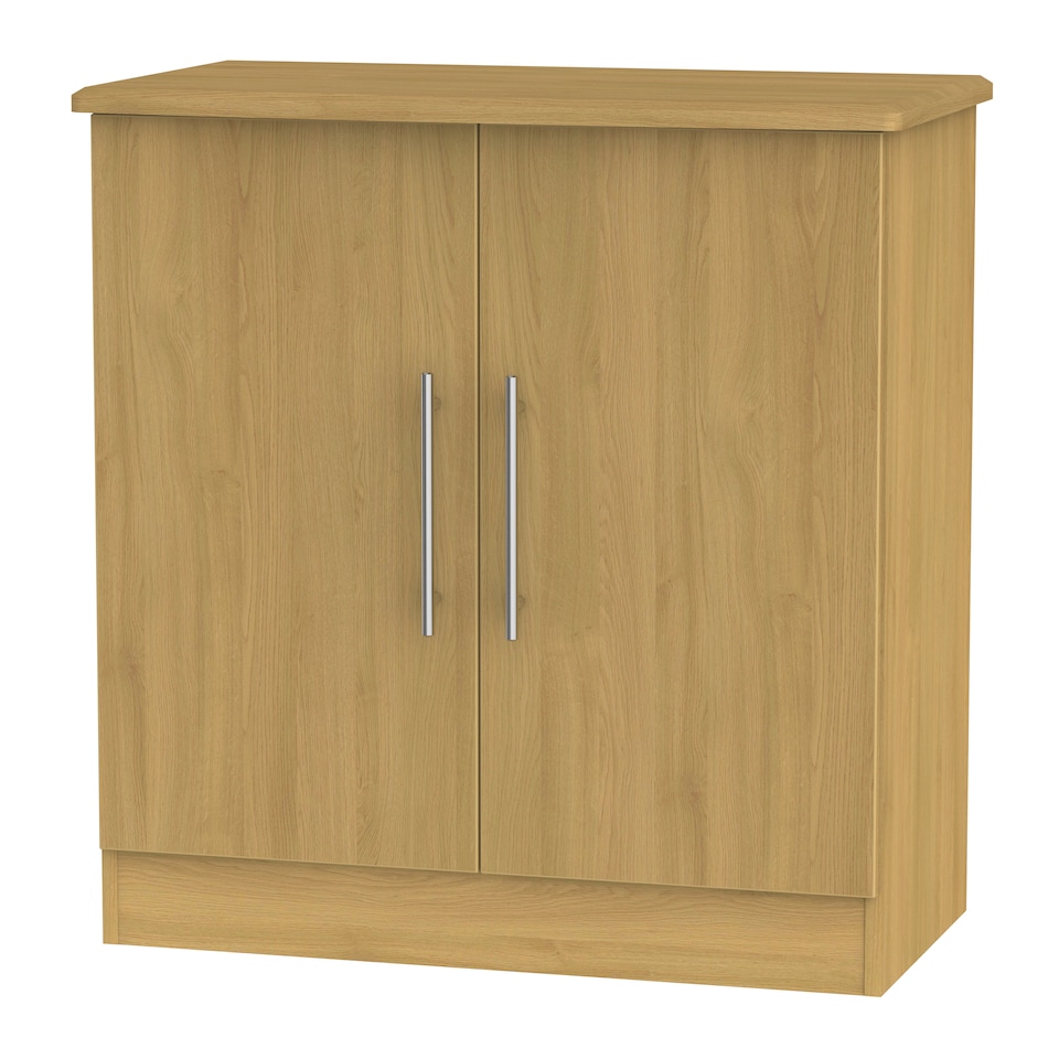 image 1 of Carlton 2 Door Cabinet in Modern Oak (Ready Assembled) | Brown | Modern Oak