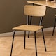 image 5 of Peru Dining Chair in Steel and Oak Set of 2