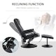 image 4 of HOMCOM Massage Recliner Chair Cushioned Ottoman 10 Point Vibration Black