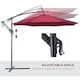 image 4 of Outsunny 3(m) Garden Banana Parasol Cantilever Umbrella, Wine Red