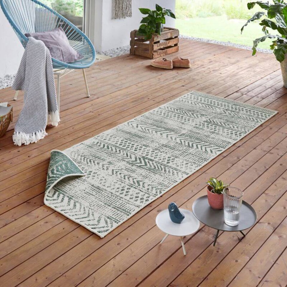 image 1 of The Rugs Reversible Geometric Indoor Outdoor Flatweave Rug Polypropylene