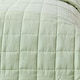 image 3 of Homescapes Cotton Quilted Reversible Bedspread Sage Green and Cream - 150 x 200 cm Green