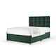 image 1 of Super Ortho Orthopaedic Green Plush Velvet Divan Set And Pearl Headboard King Size