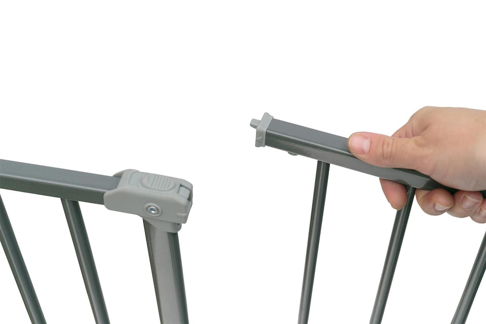 image 1 of Safetots Extra Wide Hallway Gate, 97cm - 103cm, Matt Grey,Pressure Fit Baby Gate for Hallways and Wide Spaces | Grey | 1