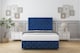 image 1 of Sloomy Vienna Navy Plush Divan Bed With Mattress 2 Drawers Left Side With 26" Strutted Headboard & 12" Matching Footboard 6' Super King | Blue | Navy | Super King | 1