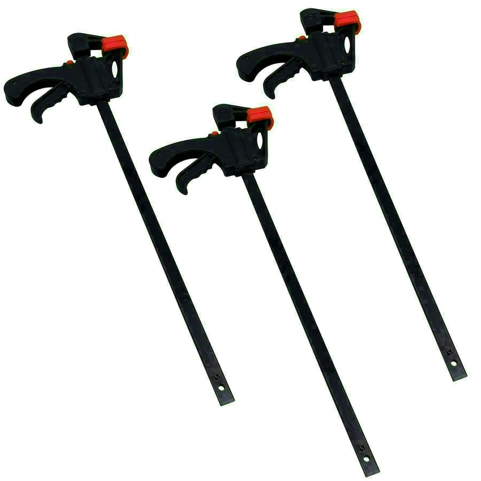 image 1 of 18" Quick Release Rapid Bar Clamp Holder Grip Spreader Speed Clamps 3 Pack