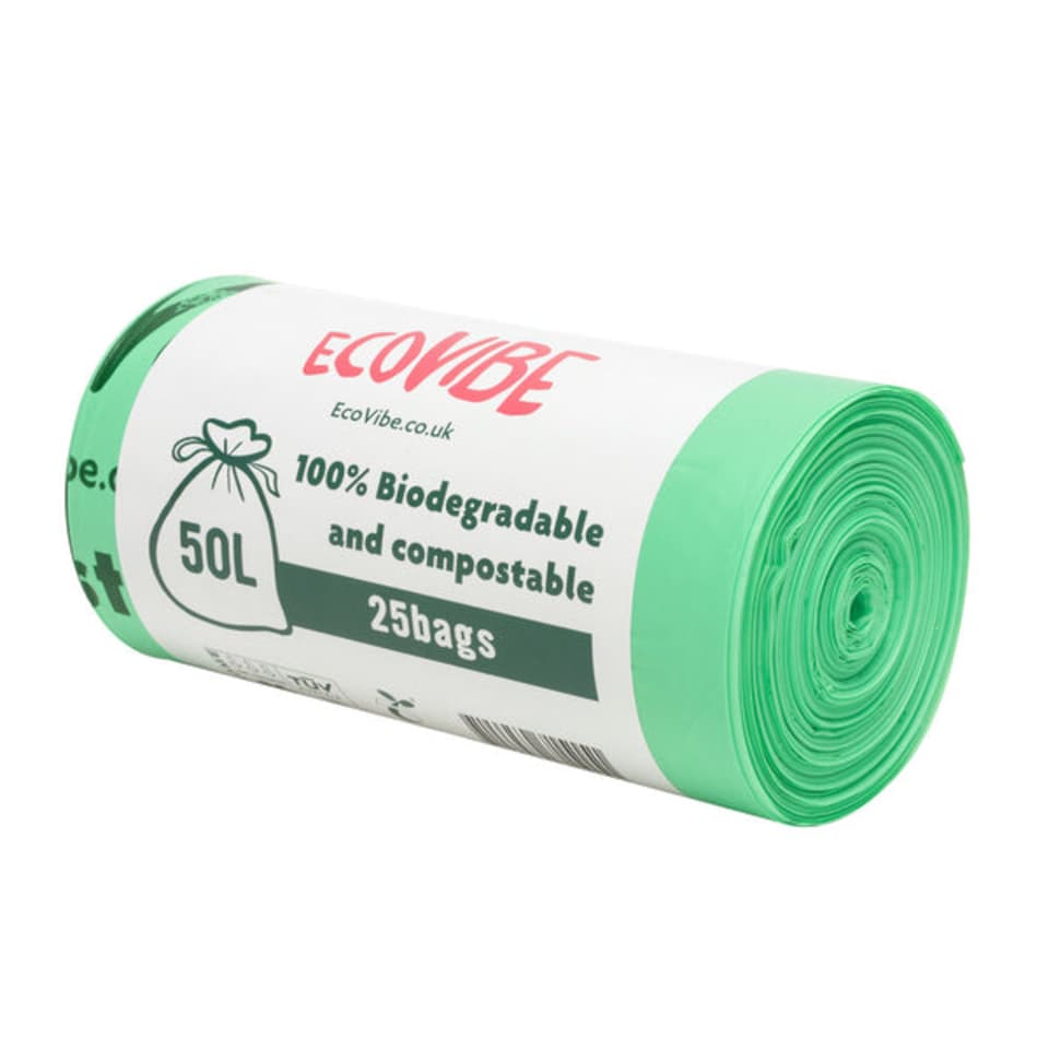 image 1 of 25 Biodegradable Bin Bags - 50 Litre