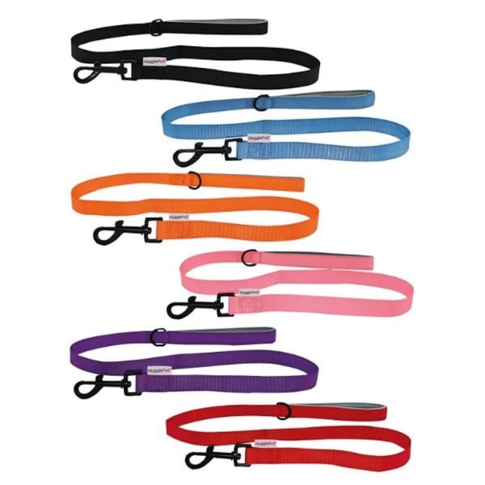 image 1 of HugglePets Padded Nylon Weatherproof Dog Lead | Multi | 100 x 1.9cm