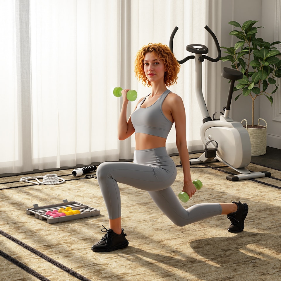 image 1 of HOMCOM 6kg Dumbbell Fitness Weights Set for Men and Women, Home Gym Workout