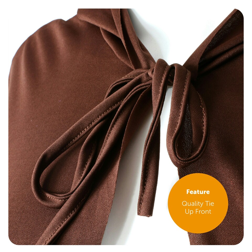 image 1 of Brown Hooded Cape 50" – Viking, Warrior, Trolls, Jedi Fancy Dress – One Size Fits Most N/A | One Size