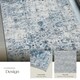 image 4 of Vintage Rug Amara - faded design, machine washable, short pile & non-slip underside Blue | 274 x 200 cm