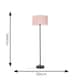 image 3 of ValueLights Charlie Black Floor Lamp with Pink Shade | Black