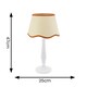 image 3 of ValueLights Victoria White Wood Table Lamp Scallop Rust Trim Shade