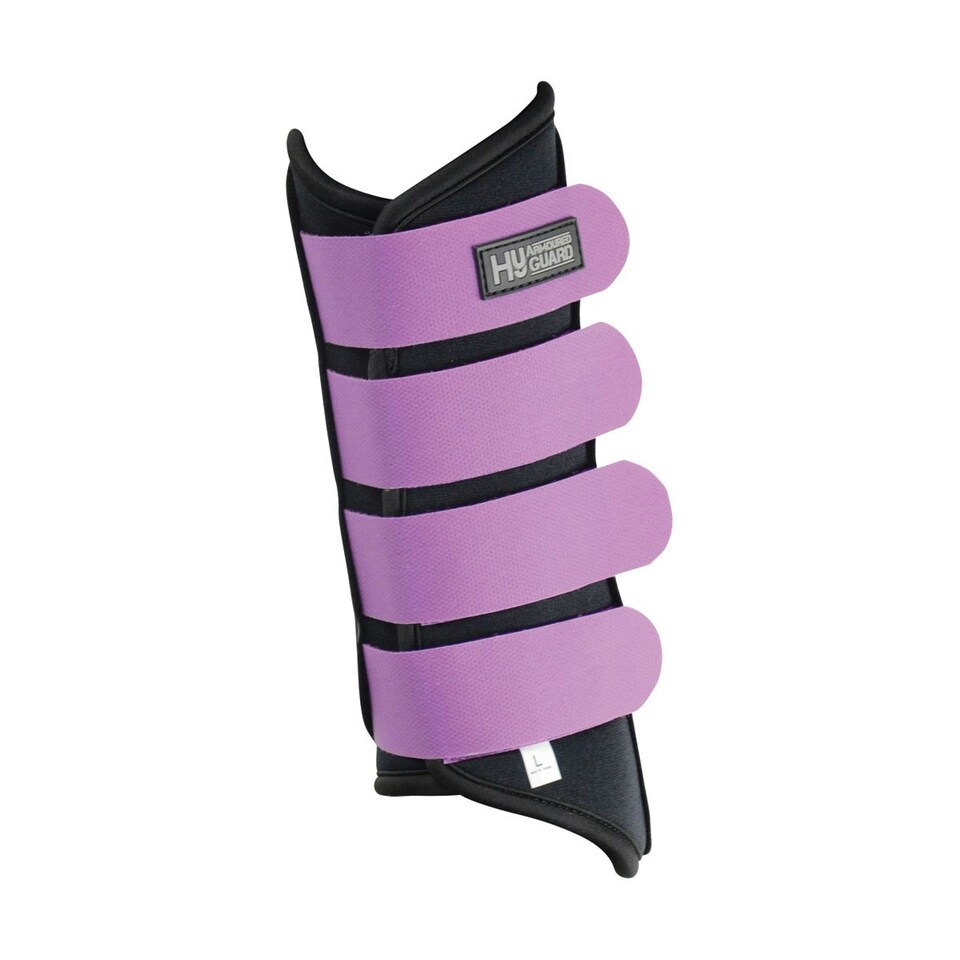 HyIMPACT Armoured Guard Neoprene Brushing Boots (One Pair) - Black/Grape Purple - Small