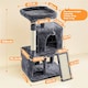 image 3 of Yaheetech 106 cm Cat Tree Tower with Double Condos Dark Grey
