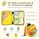 image 8 of COSTWAY Kids Travel Luggage 2 PC Kids Luggage Set Travel Rolling Trolley Kid Gift