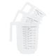 image 3 of Ashley 3pc Plastic Measuring Jug Set - White White | One Size