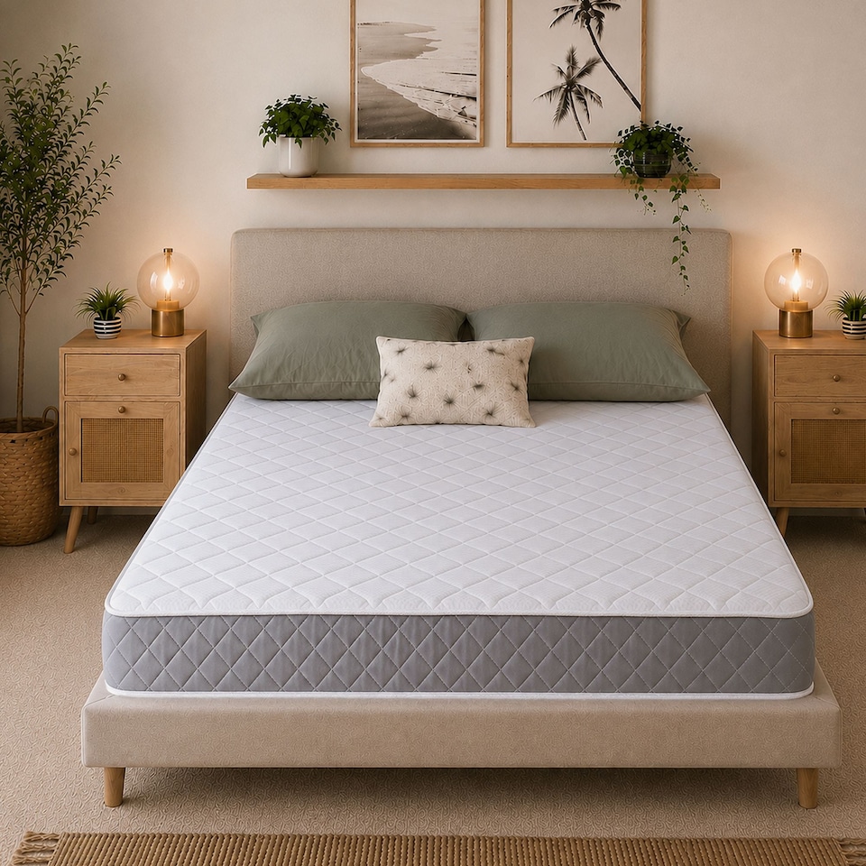 image 1 of Spring Coil Diamond Grey Essentials Mattress Foam Free Spring Coil | Grey | Double