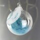 image 1 of Personalised Blue Feather Glass Bauble