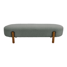 Living and Home Contemporary Upholstered Bench | Grey