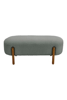 Living and Home Contemporary Upholstered Bench | Grey
