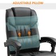 image 6 of Vinsetto PU Massage Office Chair Height Adjustable Computer Chair Black