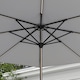 image 8 of Outsunny 2.65m Garden Parasol with Lights, Solar Charged Warm Yellow LED Patio Umbrella with Crank Handle, for Balcony, Outdoor and Lawn Light Grey