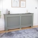 image 7 of Vida Designs Oxford Radiator Cover Painted MDF Cabinet, Grey, 172cm
