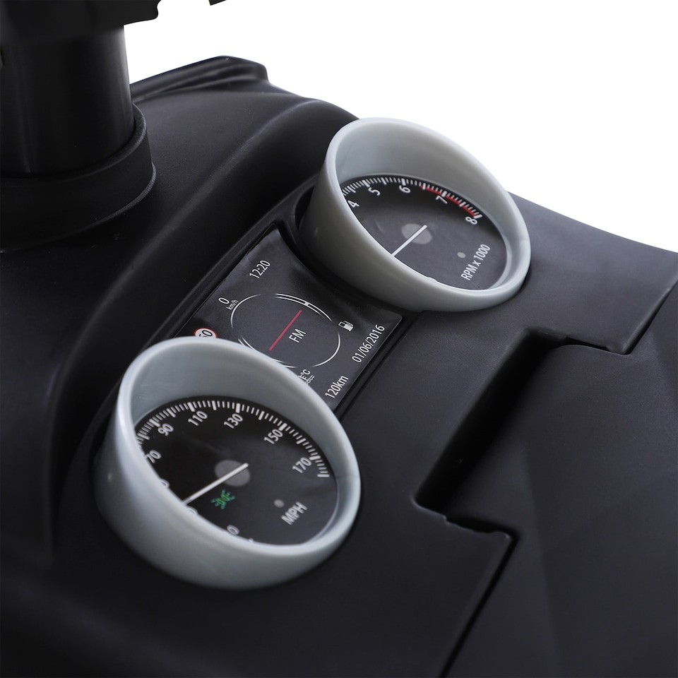 image 1 of HOMCOM 3-in-1 Ride On Car Foot To Floor Slider Toddler with Horn Steering Wheel NO POWER Manual Under Seat Storage Safe Design for 1-3 Year Old White