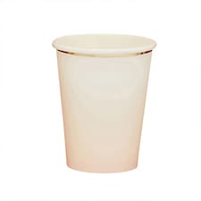 Gold & Peach Ombre Paper Cups 250ml - Pack of 8