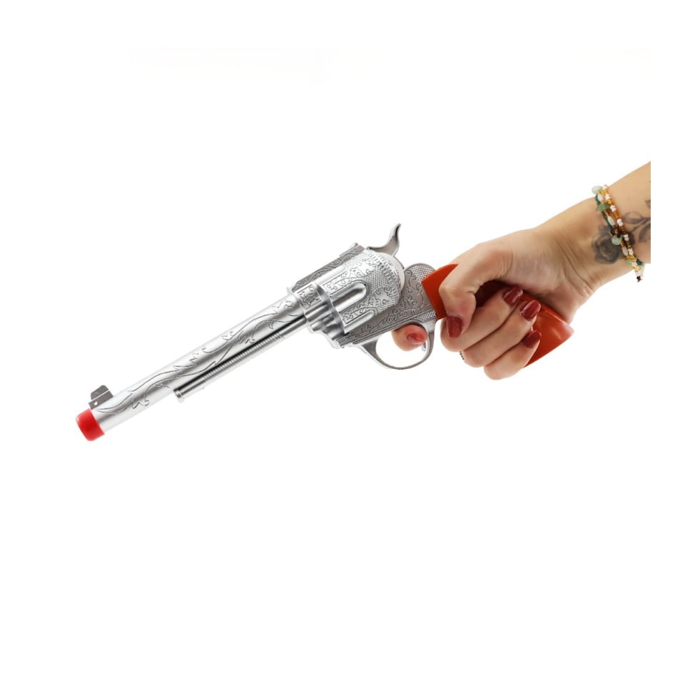 image 1 of Western Cowboy Set - Brown Hat, Red Bandana & Plastic Gun | Multi | One Size