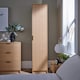 image 3 of Phoenix Wardrobe 1 Door Space Saving Bedroom Home Furniture Clothing Storage Unit | Brown