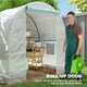 image 4 of Outsunny Polytunnel Greenhouse Outdoor Grow House Roll Up Door Windows 2x2.5m