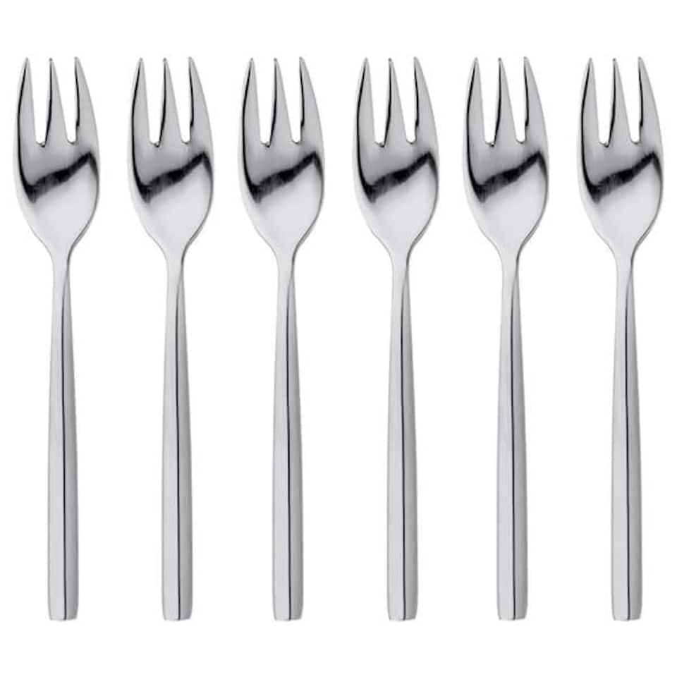 image 1 of Stellar Rochester Polished Set Of 6 Pastry Forks Gift Box Set
