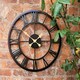 image 2 of Marco Paul 50cm Roman Numerals Black Skeleton Clock Black