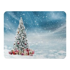 Beautiful decorated snowed in christmas tree (blanket)
