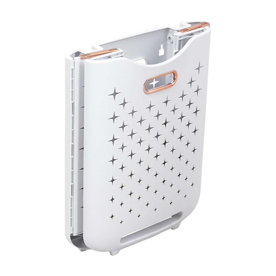 image 1 of Living and Home 3-Tier Foldable Laundry Baskets with Casters,L