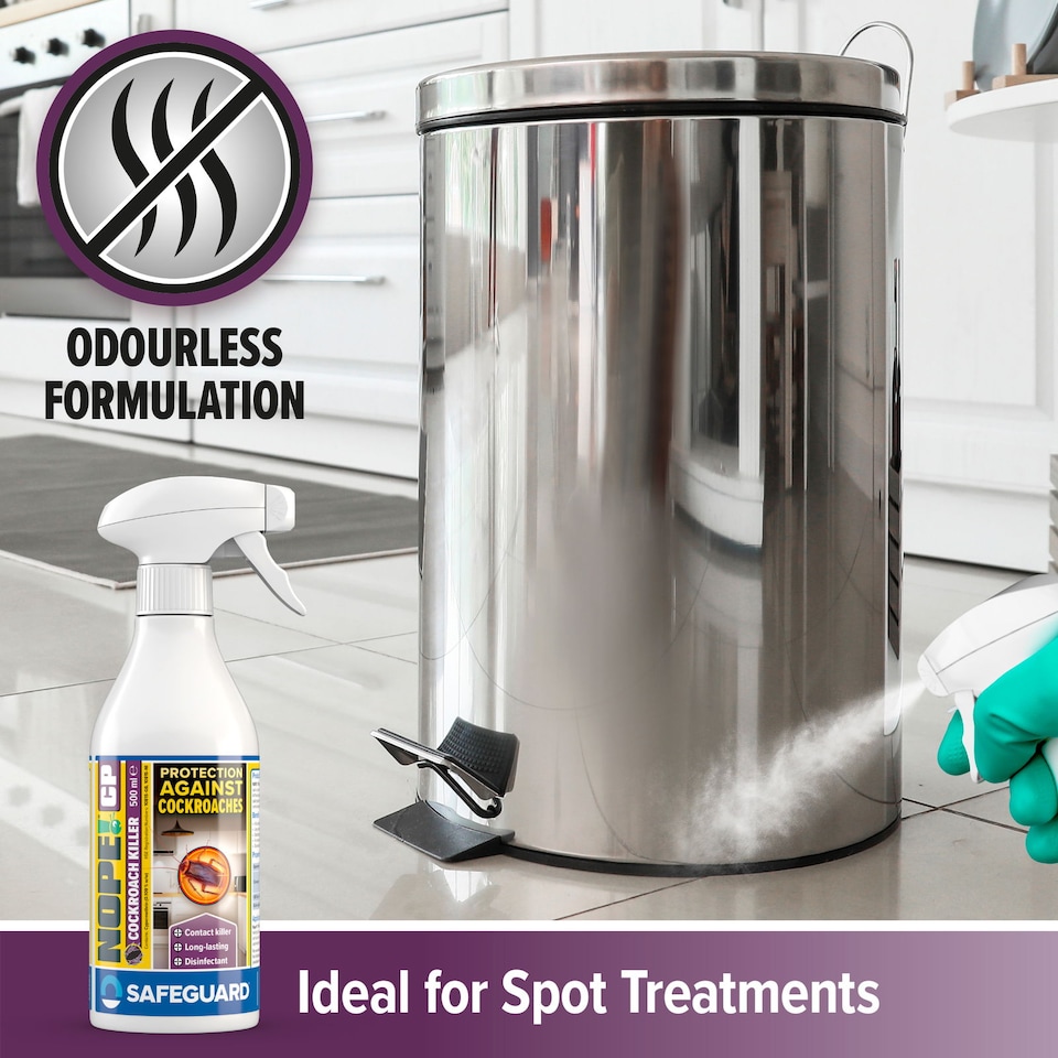 image 1 of NOPE CP Cockroach Killer Spray (500ml) Odourless, Strong, Contact Killer for home use.