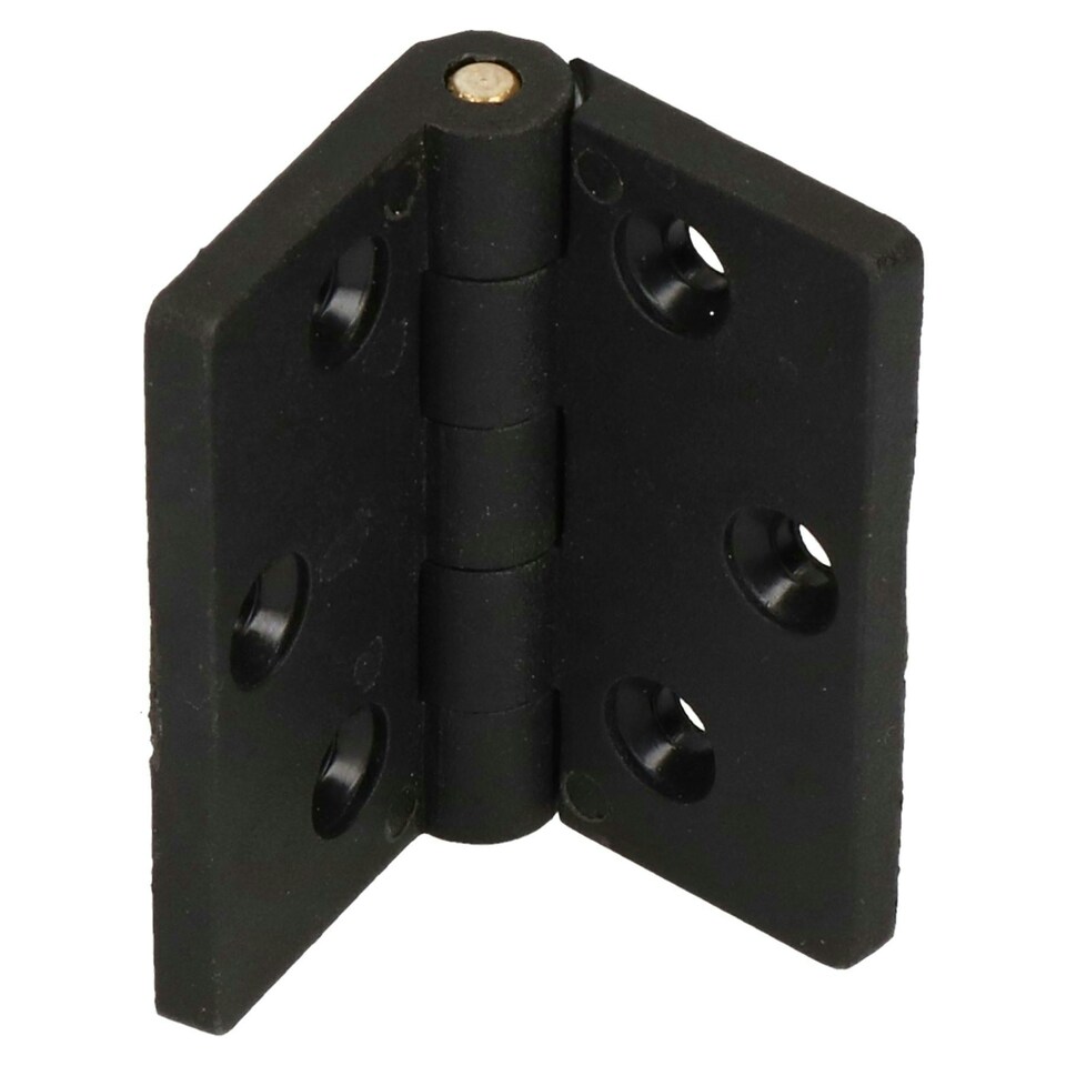 image 1 of Reinforced Nylon Hinge Plastic 64x67mm Italian Industrial Door Locker Hatch | Black