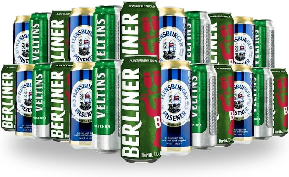 image 1 of Mixed German Pilsner Case Flensburger - Berliner - Veltins 24 x 500ml