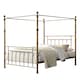 image 1 of Welwyn Vintage Victorian 4 Poster Antique Brass Metal Bed Frame (Small Double)