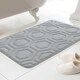 image 2 of Geo Design Memory Foam Grey Bath Mat 43x61cm | Grey