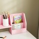 image 8 of ZONEKIZ Kids Desk and Chair Set with Storage for 5-8 Years Pink