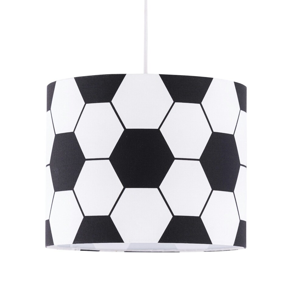 image 1 of Footie - Black and White Football Pendant Shade Black