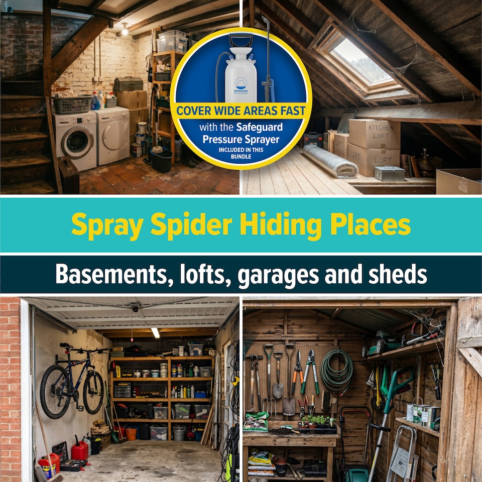 image 1 of NOPE Spider Killer Spray - 5L & Sprayer - Contact Killer For all Types of Spiders. Odourless, for Indoor and Outdoor Use