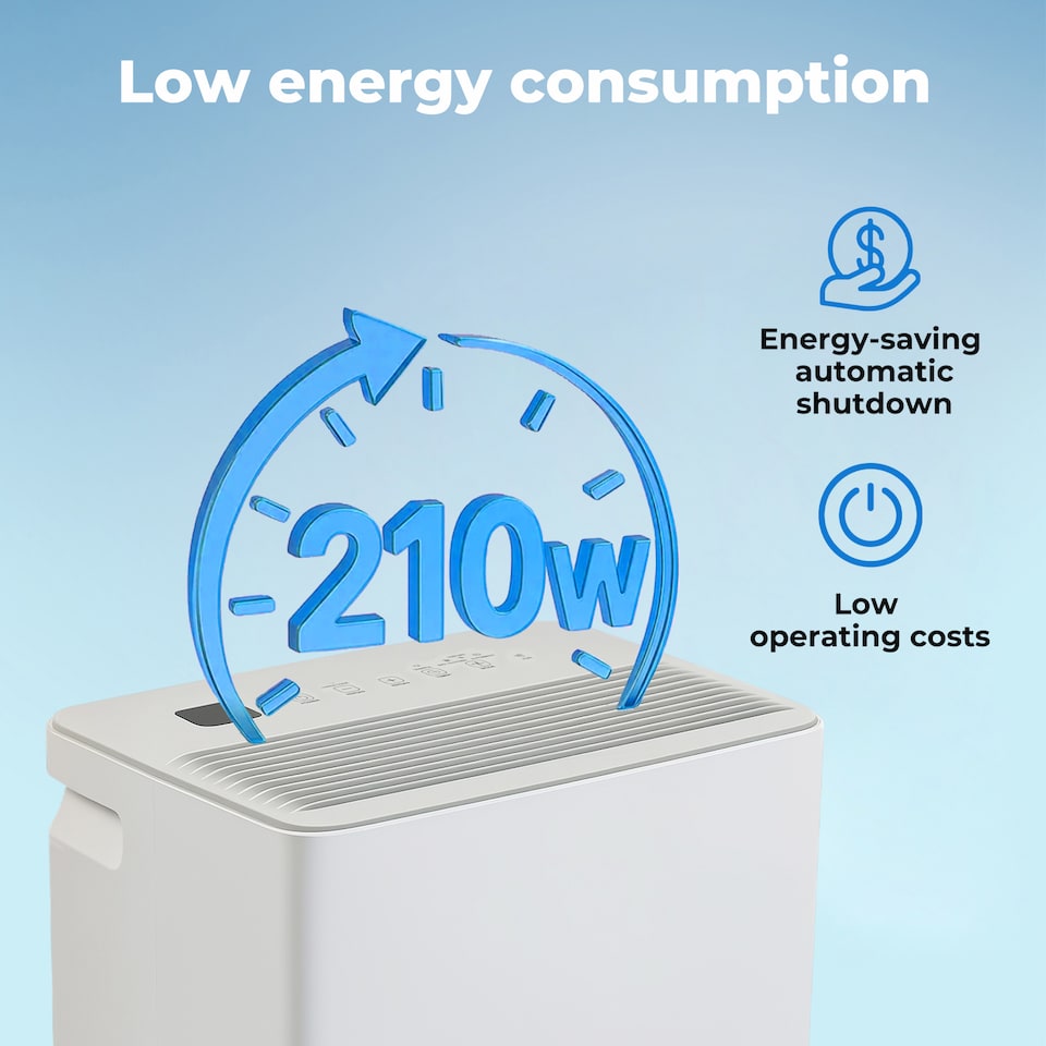 image 1 of Spector 10L Portable Dehumidifier White Air Purifier Quiet Moisture Extractor | White